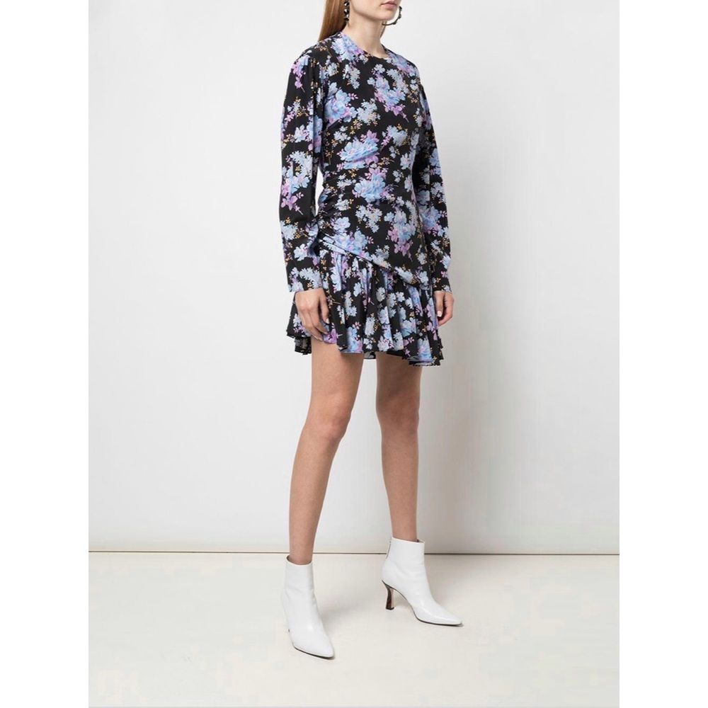 Les Reveries Fairy Floral Drape Silk Dress, NWT